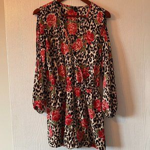 G by Guess Cheetah & Rose Print Romper